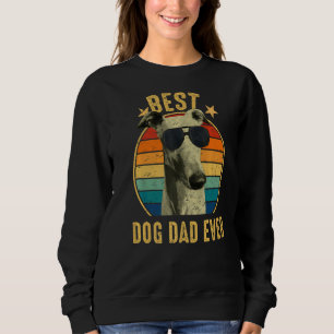 Sudadera Vintage Greyhound Glass Mejor Papá Perro Nunca Pad