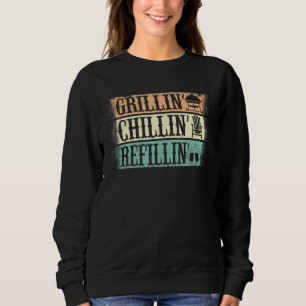 Sudadera Vintage Grill Dad Grilling Chilling Refill