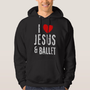 Sudadera Vintage Grunge I Love JESUS Y BALLET, Christian