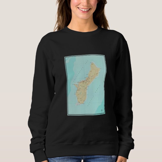 Sudadera Vintage Guam Map  1970  (Anverso)