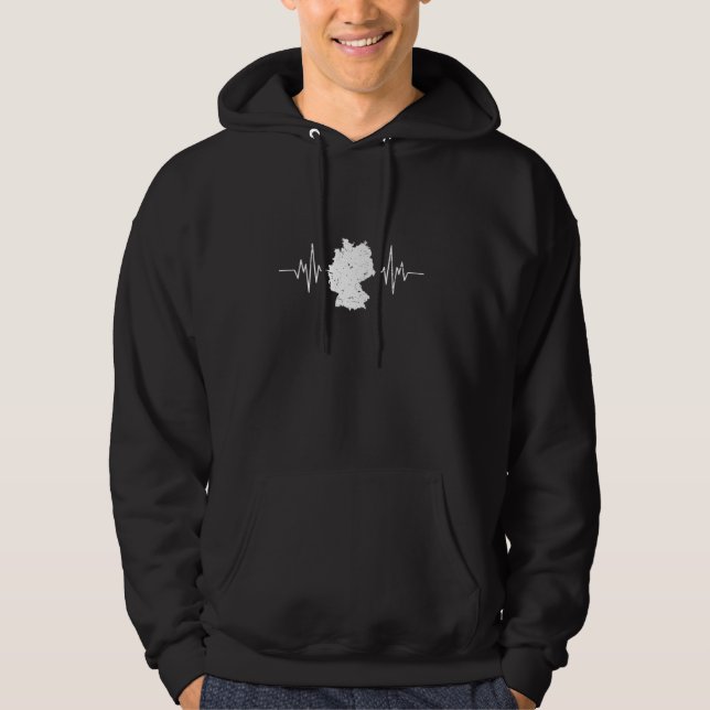 Sudadera Vintage Heartbeat Alemania (Anverso)