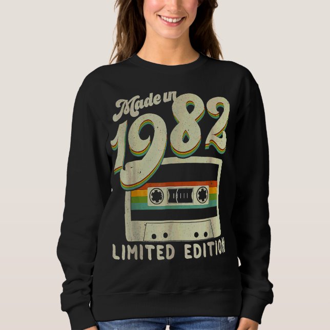 Sudadera Vintage hecho en 1982 40º cumpleaños (Anverso)