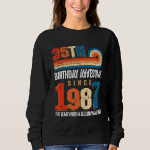 Sudadera Vintage Hecho En 1987 A Los 35 Años De La Leyenda