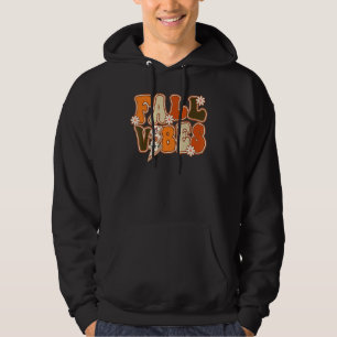 Sudadera Vintage Hello Fall Floral Groovy Fall Vibes otoño