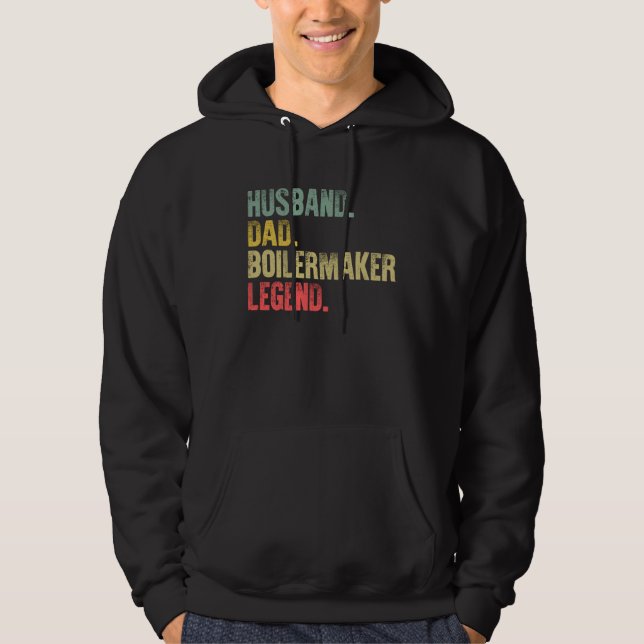Sudadera Vintage  Husband Dad Boilermaker Legend Retro (Anverso)