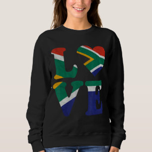 Sudadera Vintage I Love South Africa Flag Heart South Afric