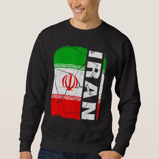 Sudadera Vintage Iranian Flag Iran Pride Roots Heritage (Anverso)