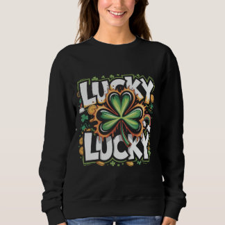 Sudadera Vintage Irish Luck T-Shirt St Patricks Day, Distre