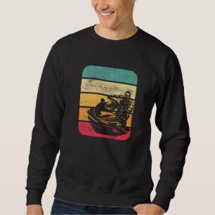 Sudadera Vintage Jet Ski Retro Estilo Sunset Lake Life Agua