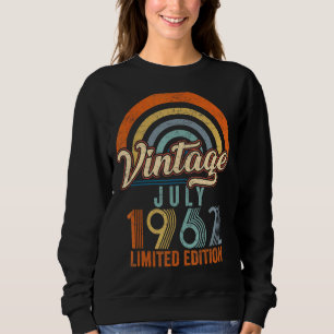 Sudadera Vintage Julio 1962 60º cumpleaños