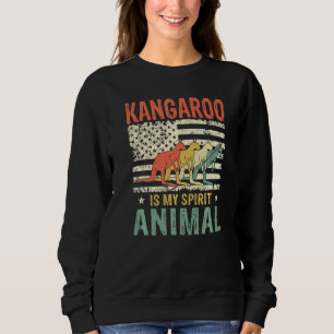 Sudadera Vintage Kangaroo Spirit Animal Retro