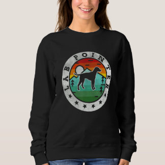 Sudadera Vintage Lab Pointer Retro Dog Mom Dad
