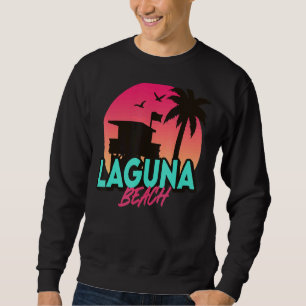 Sudadera Vintage Laguna Beach California Palm Trees Ca Retr