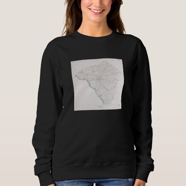 Sudadera Vintage Lancaster County PA Map 1981 (Anverso)