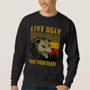 Sudadera Vintage Live Ugly Fake Your Death Possum