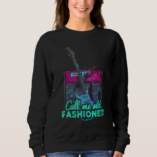Sudadera Vintage Llámame Anticuado Guitarrista Pla
