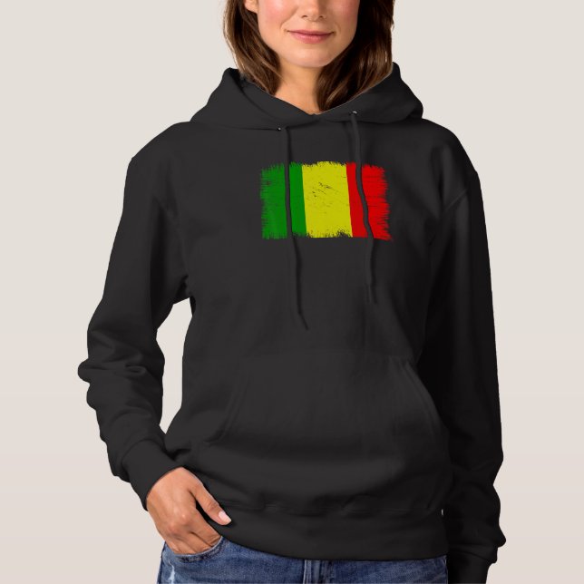 Sudadera Vintage Mali Flag Malian Independence Day (Anverso)