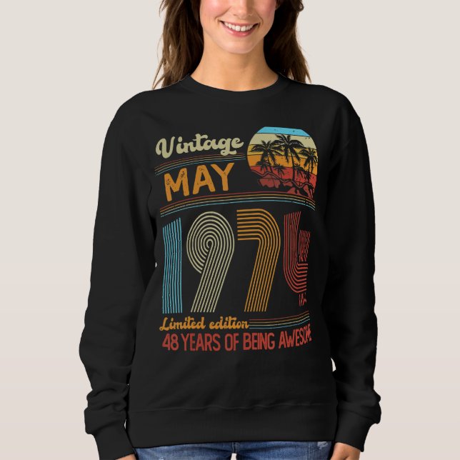 Sudadera Vintage Mayo 1974 Cumpleaños 1 (Anverso)
