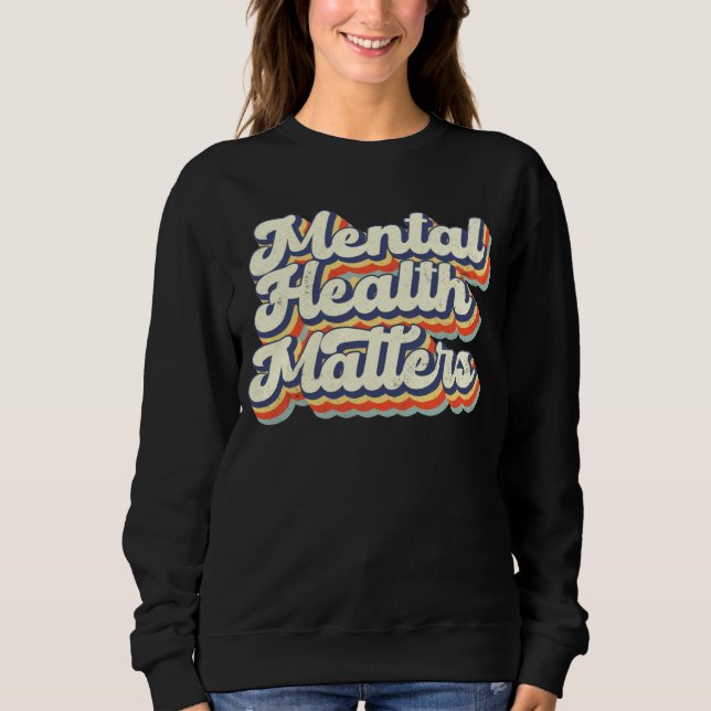 Sudadera Vintage Mental Health Matters Human Brain Illness  (Anverso)