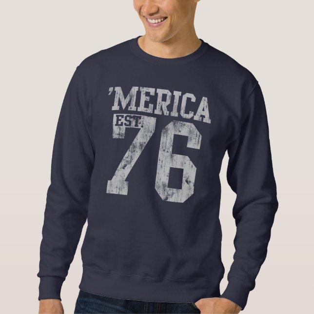 Sudadera Vintage 'Merica Est. 1776 (Anverso)