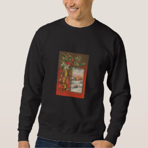 Sudadera Vintage Merry Christmas Bells Black