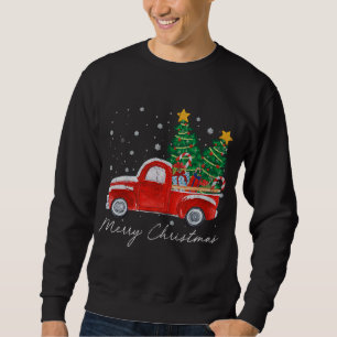 Sudadera Vintage Merry Christmas Red Truck Christmas Tree S