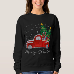 Sudadera Vintage Merry Christmas Red Truck Christmas Tree S