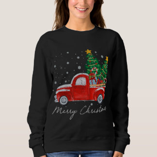 Sudadera Vintage Merry Christmas Red Truck Christmas Tree S