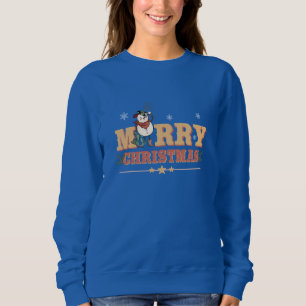Sudadera Vintage Merry Christmas Snowman