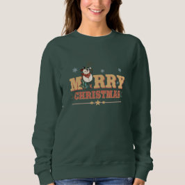 Sudadera Vintage Merry Christmas Snowman