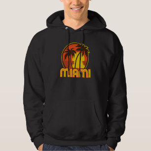Sudadera Vintage Miami Beach Fl Retro 70s Regreso Palmas Di