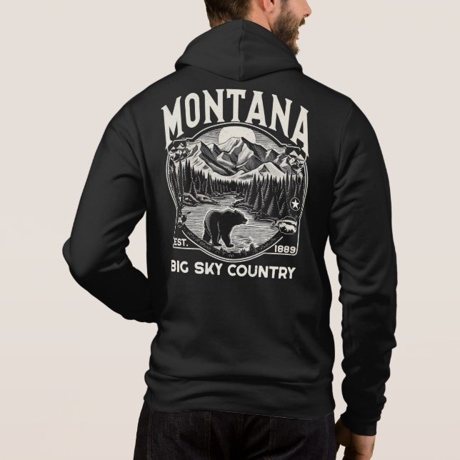 Sudadera Vintage Montana Big Sky Country (Reverso)