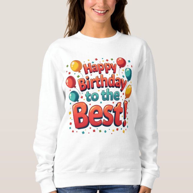 Sudadera Vintage Motivation Feliz cumpleaños (Anverso)