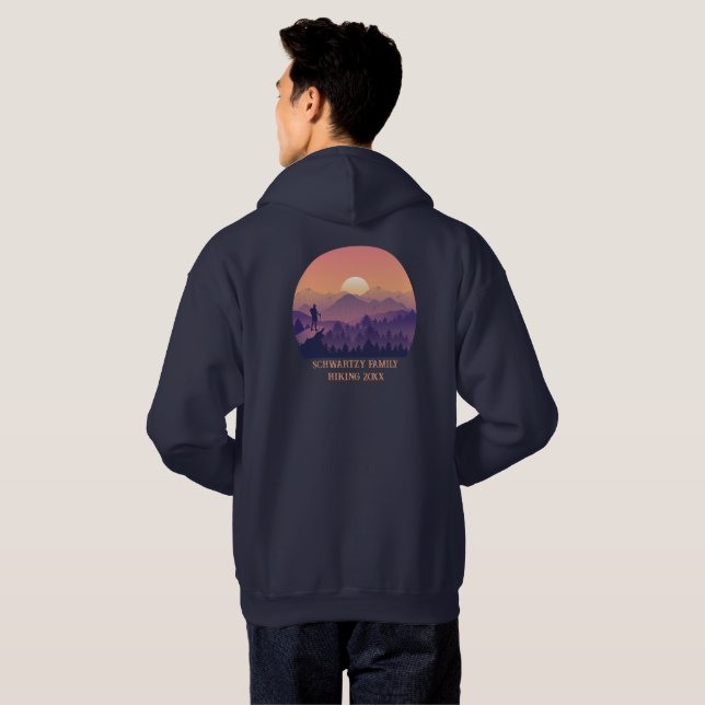 Sudadera Vintage Mountain Hiker's Sunset purple oran (Reverso completo)