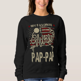 Sudadera Vintage My Favorito Nurse Pap Pap American Flag Fa