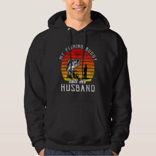 Sudadera Vintage My Fishing Buddy Me Llama Husband Family F