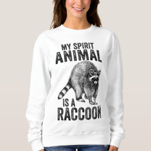 Sudadera Vintage My Spirit Animal es una Basura de Raccoon 