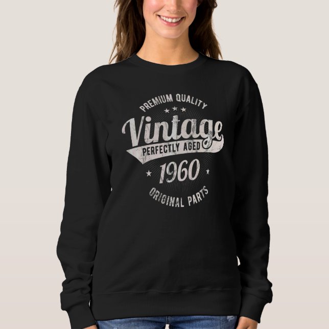 Sudadera Vintage nacido en 1960 (Anverso)