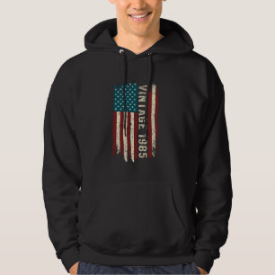 Sudadera Vintage nacido en 1985 Bandera Americana 40 cumple
