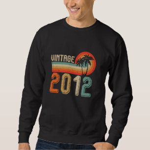 Sudadera Vintage nacido en 2012 Divertido cumpleaños número