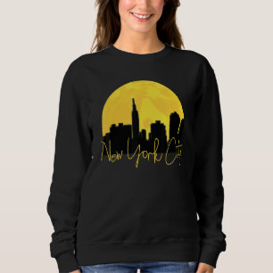 Sudadera Vintage New York City Cityscape Retro Sunset