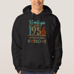 Sudadera Vintage Noviembre 1956 66th Bday 66 Años De Ser