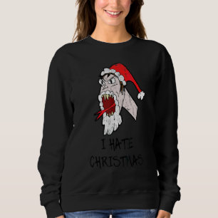 Sudadera Vintage Odio la Navidad lengua de serpiente anti