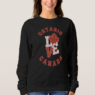 Sudadera Vintage Ontario Canada ama la bandera canadiense