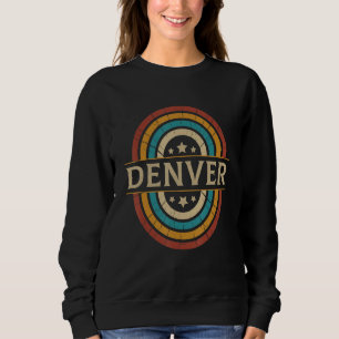 Sudadera Vintage Orgullo de la Ciudad de Denver Hogar Color