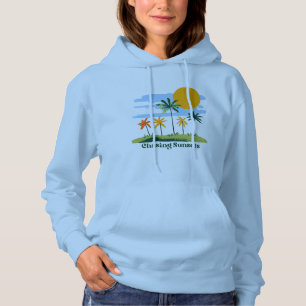 Sudadera Vintage Palmeras Tropicales Cielo Azul Adulto 