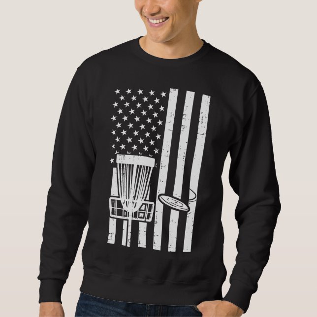Sudadera Vintage Patriotic Frisbee Golfin (Anverso)