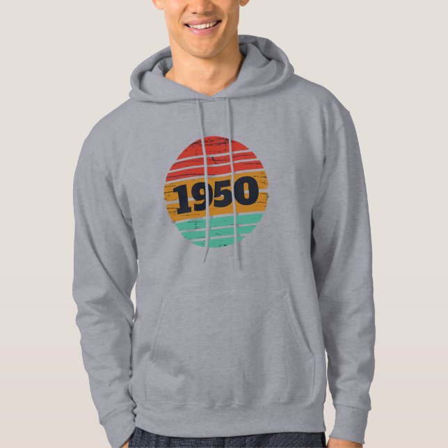Sudadera Vintage personalizado de 75 años (Anverso)