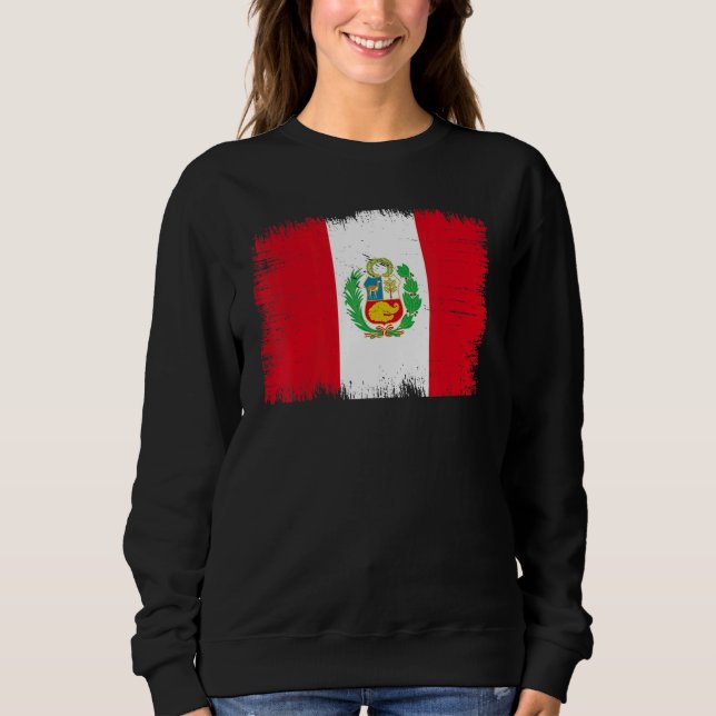 Sudadera Vintage Peru Flag Peruvian Independence Day (Anverso)