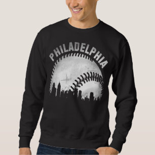 Sudadera Vintage Philadelphia Skyline City Baseball